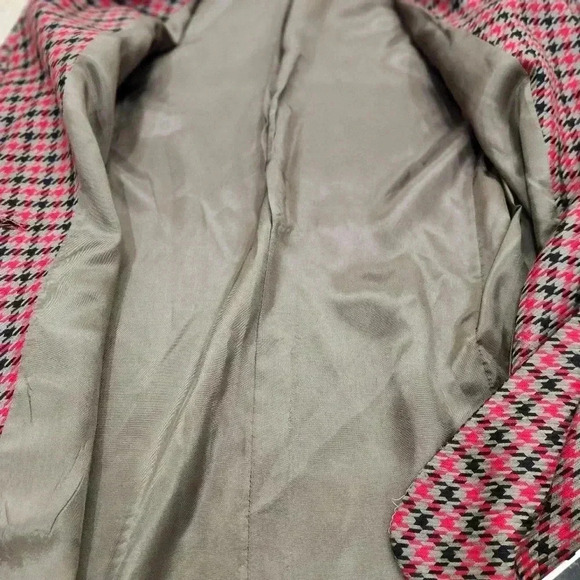 Vintage Paul Stanley Red Black Plaid Blazer • Power Suit Jacket • Women's 4 - Picture 9 of 13